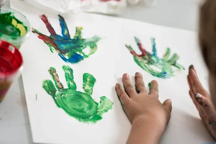 Handprint Peacock Puppet