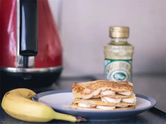 Fruit sandwiches and paneer bhurji