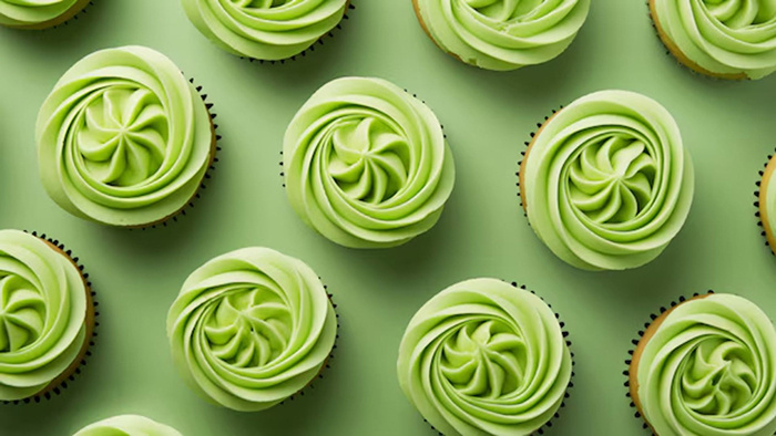 Spinach-infused cupcakes